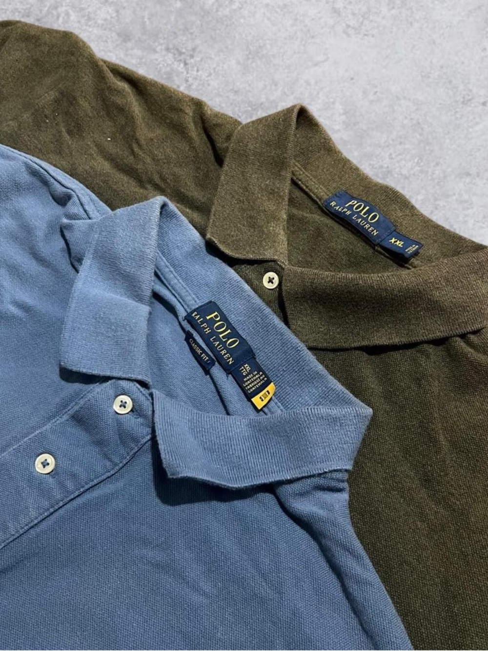 Ralph Lauren Mens Polo Shirt Bundle Size XXL Blue Green Preppy